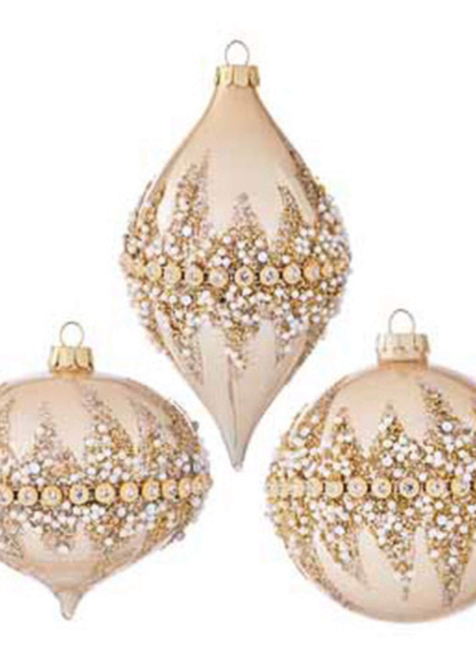 Raz *4" Gold Beaded Ornament Raz-Design*