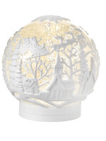 Raz *White Town Scene Snow Globe Raz-Design*