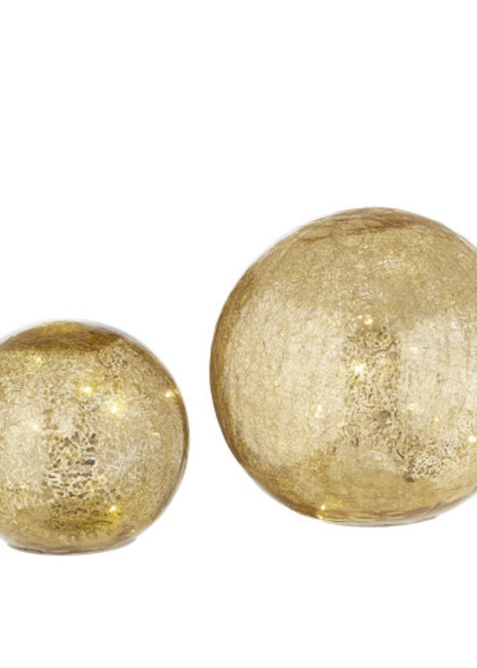 Raz *6" and 8" Gold Mercury Glass Lighted Ball Raz-Design*