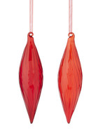 Raz *8" Red Glass Teardrop Ornament Raz-Design*