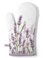 Elegant Gifts *White w/Lavender Oven Mitt-Elegant