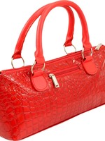 Elegant Gifts *Red Croc Wine Clutch-Elegant