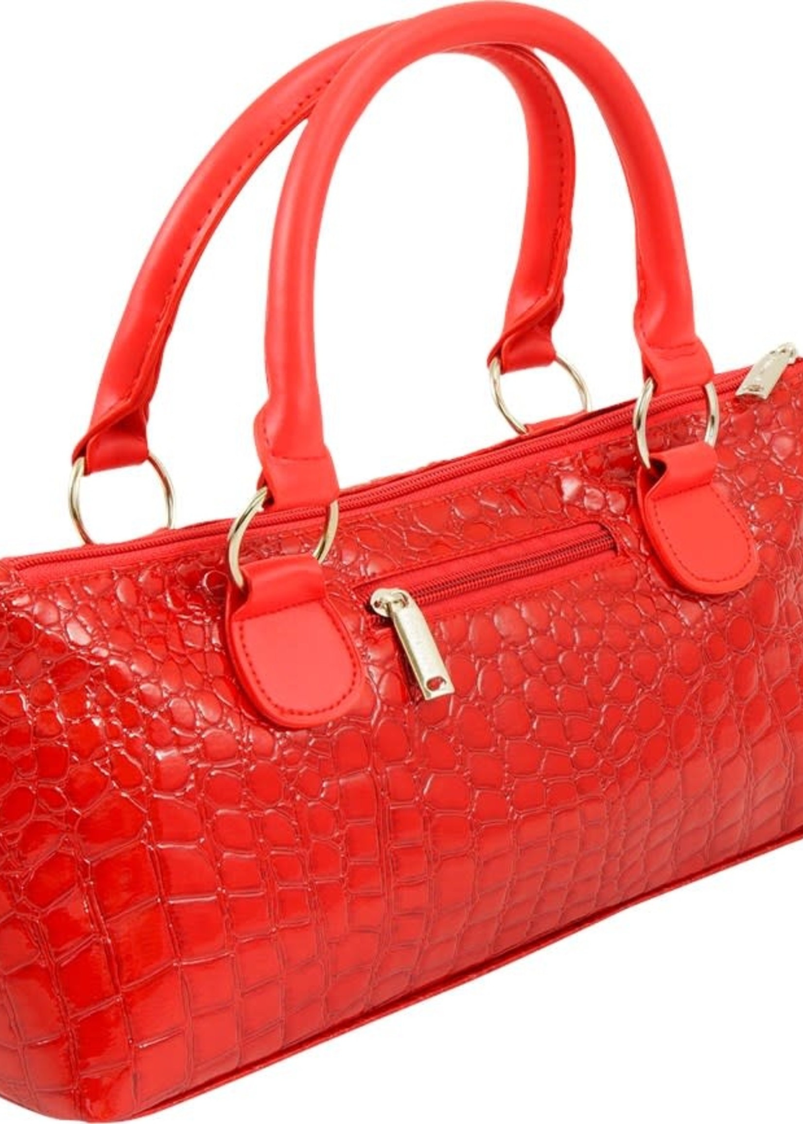 Elegant Gifts *Red Croc Wine Clutch-Elegant