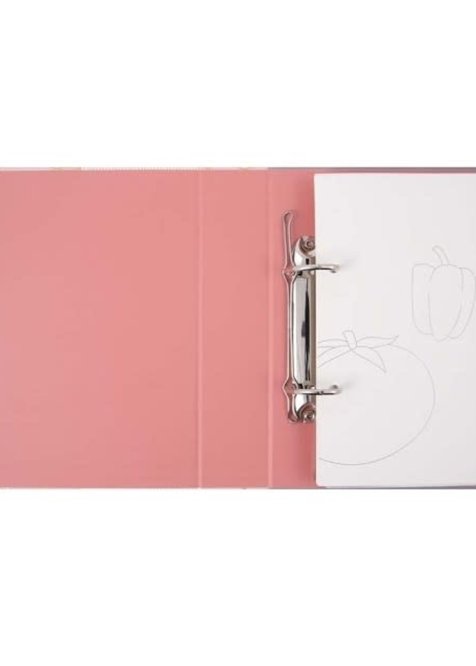 Elegant Gifts *Pink/Grey w/Gold Spoon Recipe Binder-Elegant