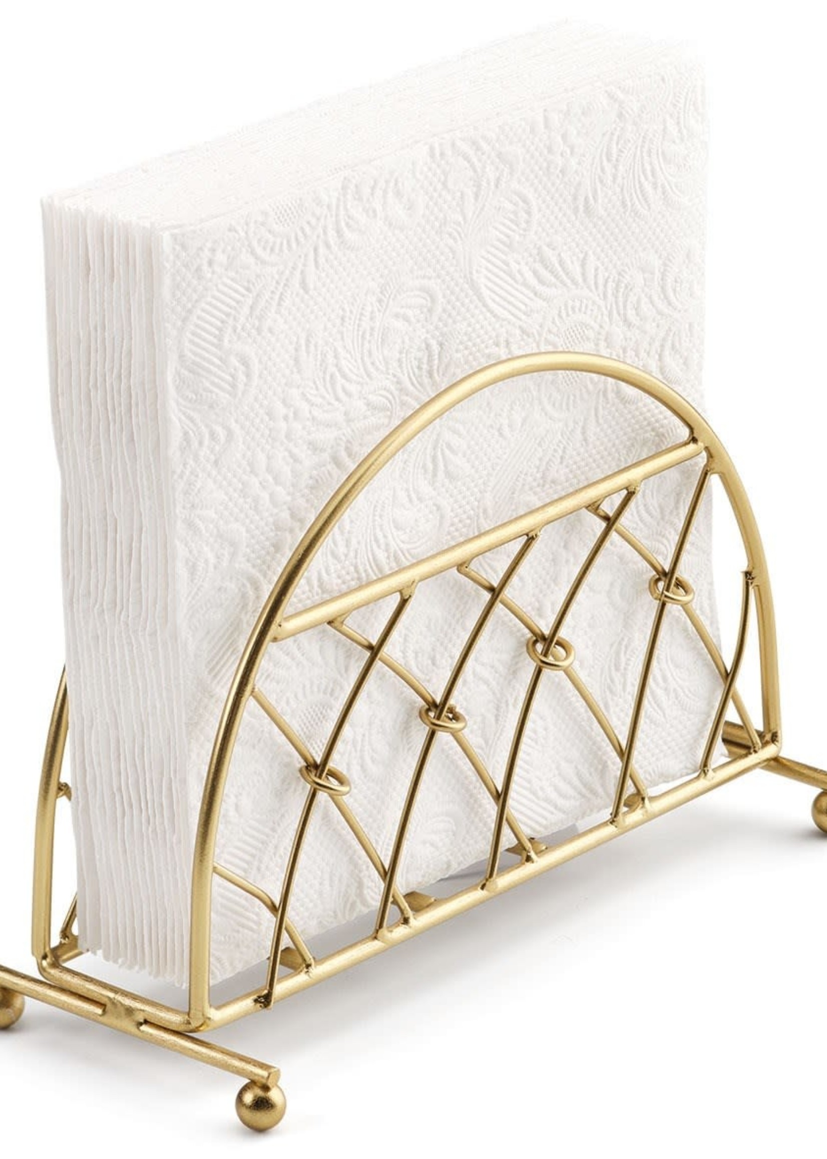 Elegant Gifts *Gold Lattice Standing Napkin Holder-Elegant