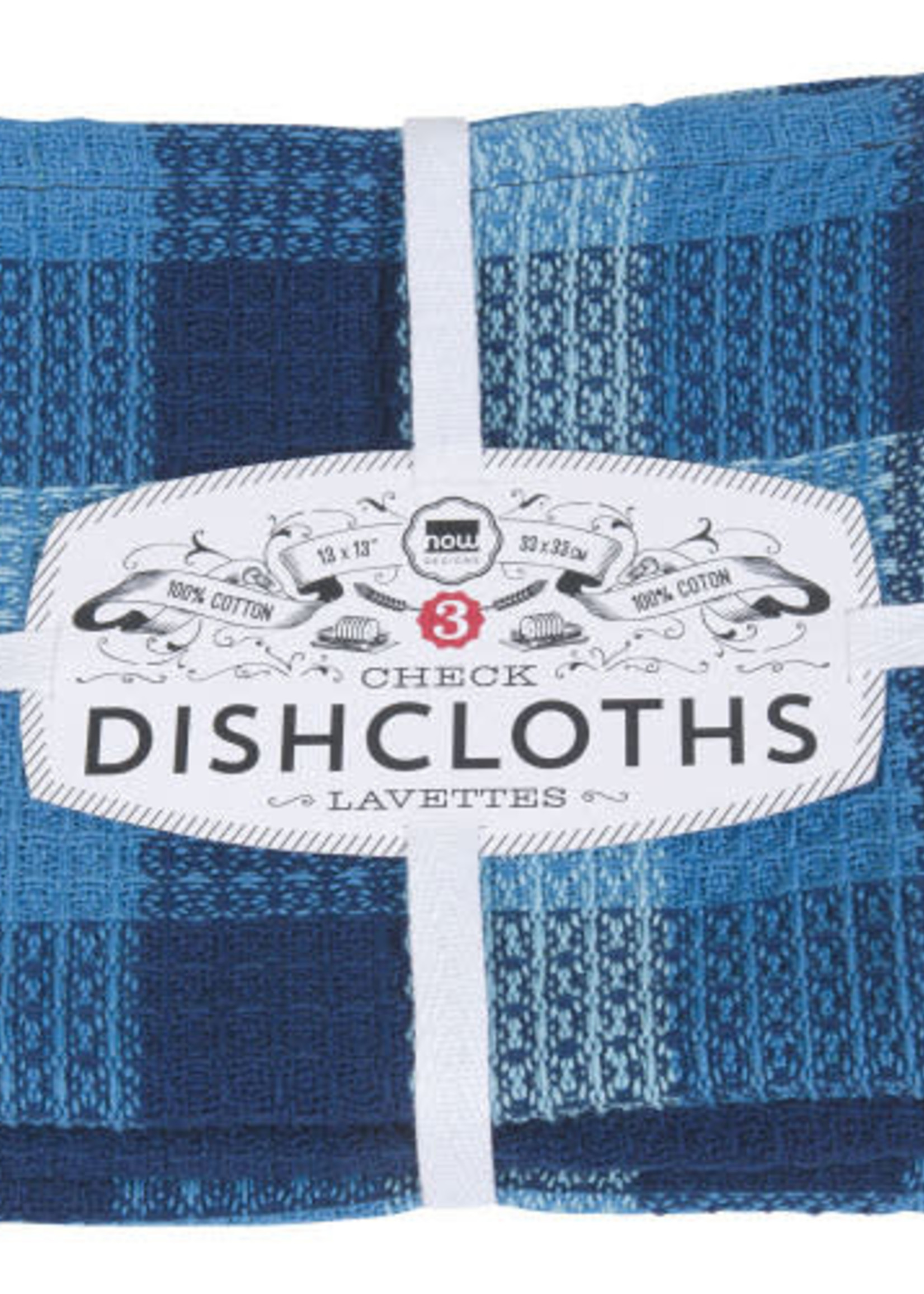 Danica *s/3 Blue Cotton Dish Cloths-Danica