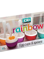 Joie *s/4 Rainbow Egg Cups w/Spoons Joie-Wizard