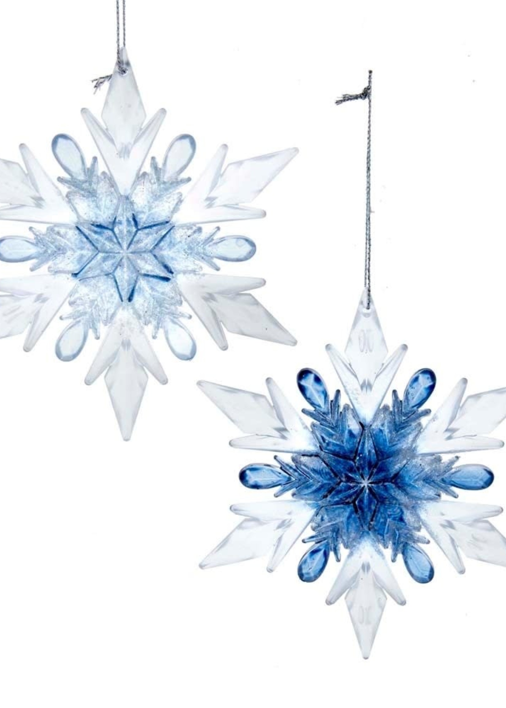 Kurt Adler *5" Blue/Clear Snowflake Ornament Kurt Adler-Candym*