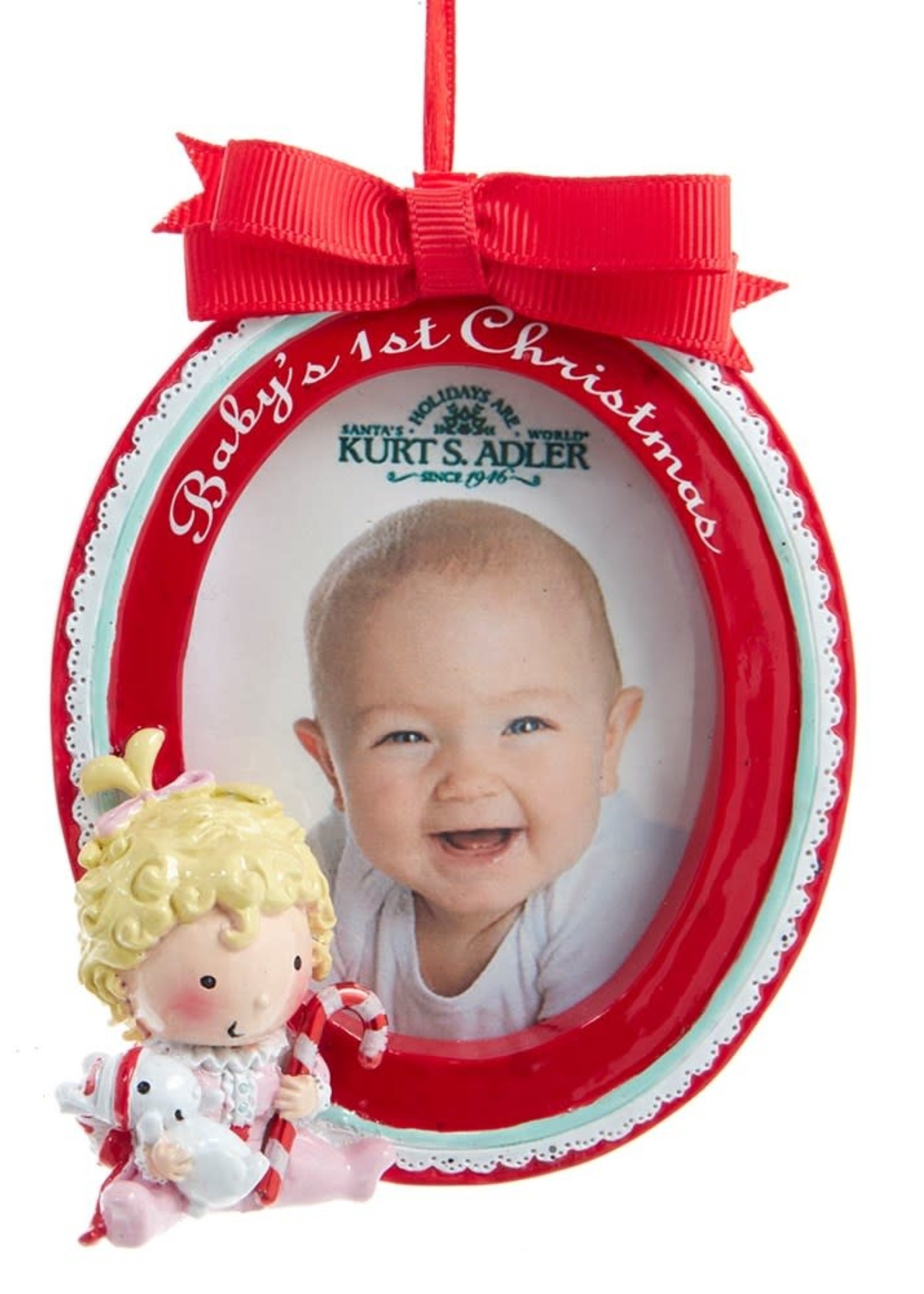 Kurt Adler *Baby Girl's First Christmas Photo Frame Kurt Adler-Candym