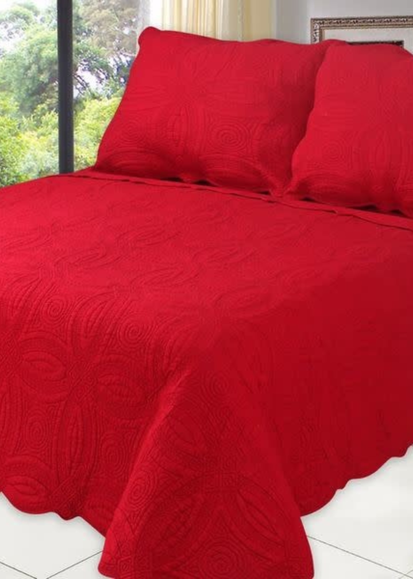 Peace Arch Imports *Twn Red Palette Coverlet Set-Peace Arch