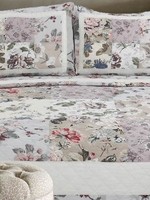 Peace Arch Imports *Twn Grey w/Pink Floral Charleston Coverlet Set-Peace Arch