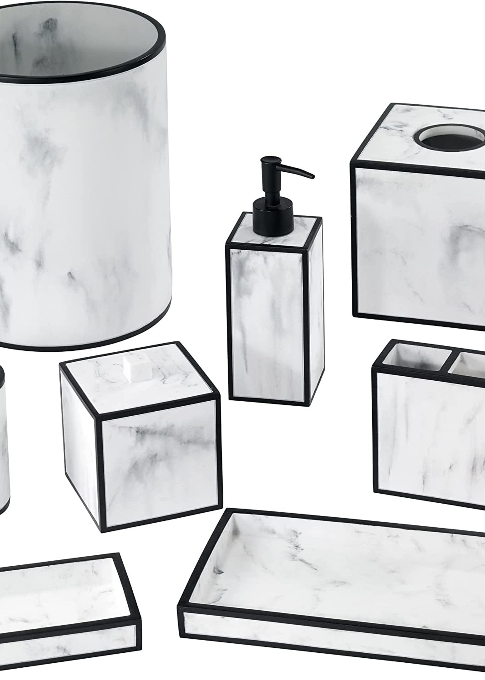 Moda@Home *Jasper Clear w/black Soap Dish-Moda