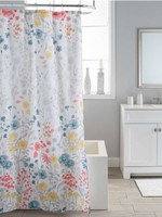 Moda@Home *Wild Flower Slub Fabric Shower Curtain-Moda