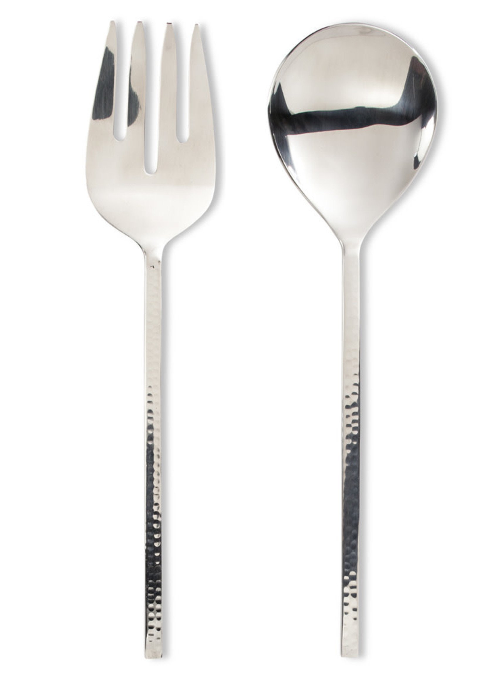 Abbott *Silver Hammered Salad Servers-Abbott