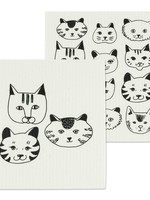 Swedish Cloth *3 Simple Cat Faces Swedish Cloth-Abbott