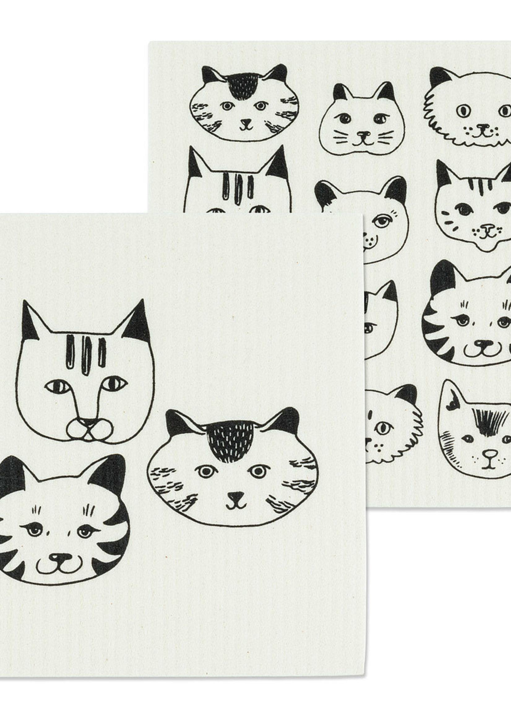 Swedish Cloth *3 Simple Cat Faces Swedish Cloth-Abbott