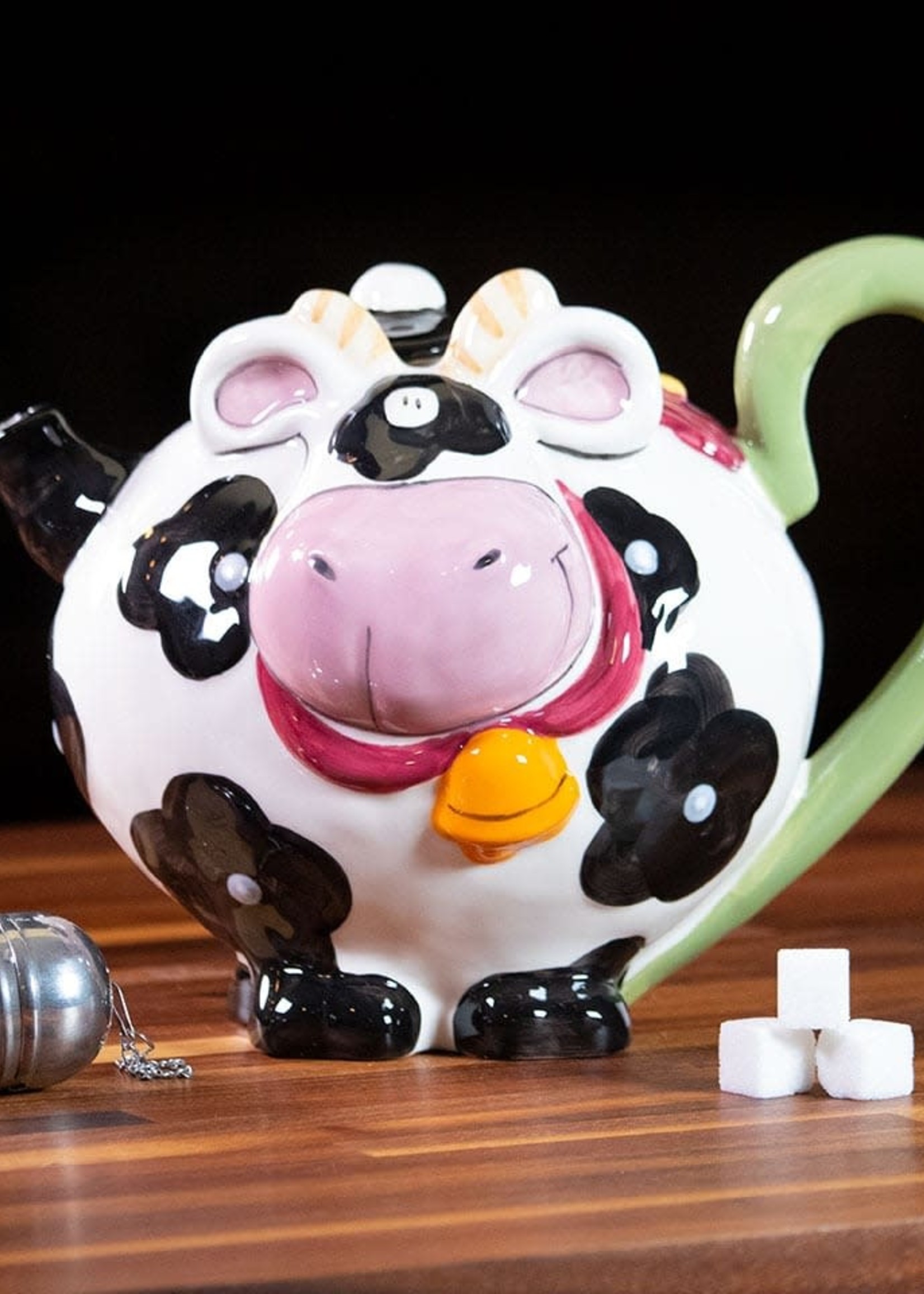 Blue Sky Clayworks *Cow Teapot-Blue Sky