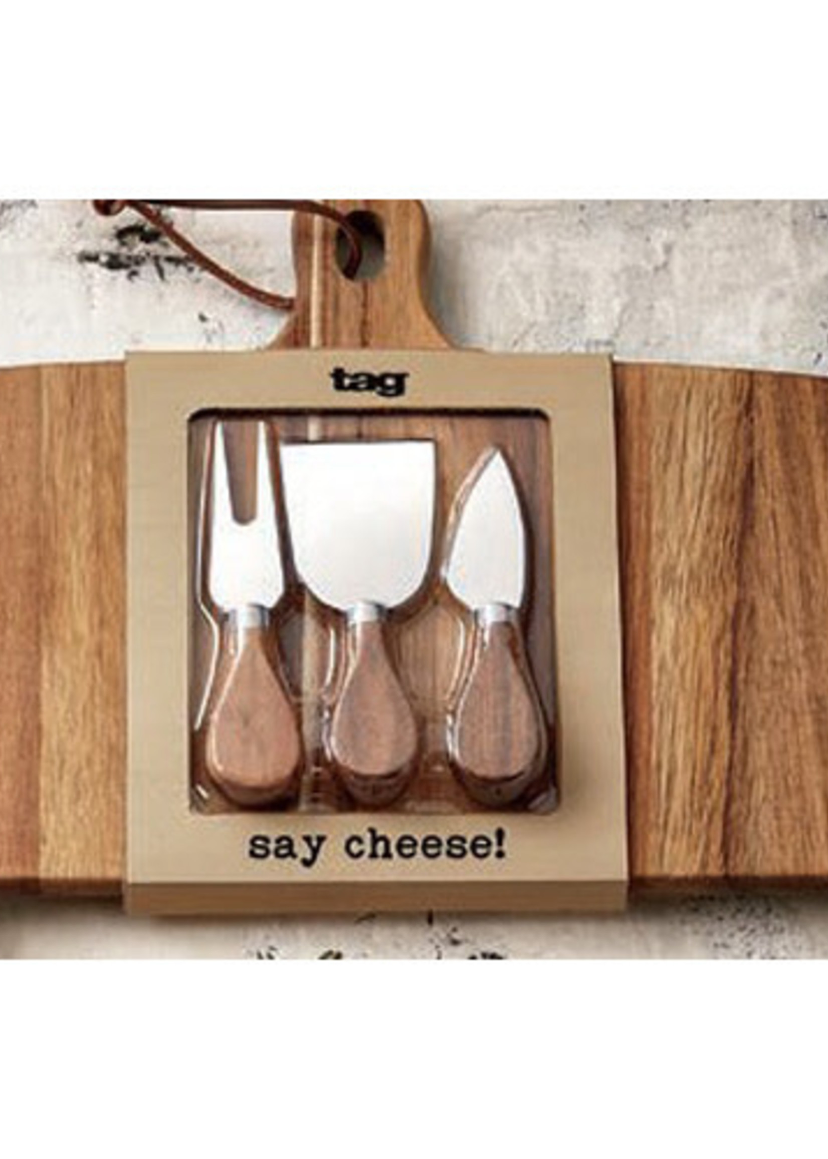 Tag *Acacia Board w/Cheese Knife Set Tag-Design