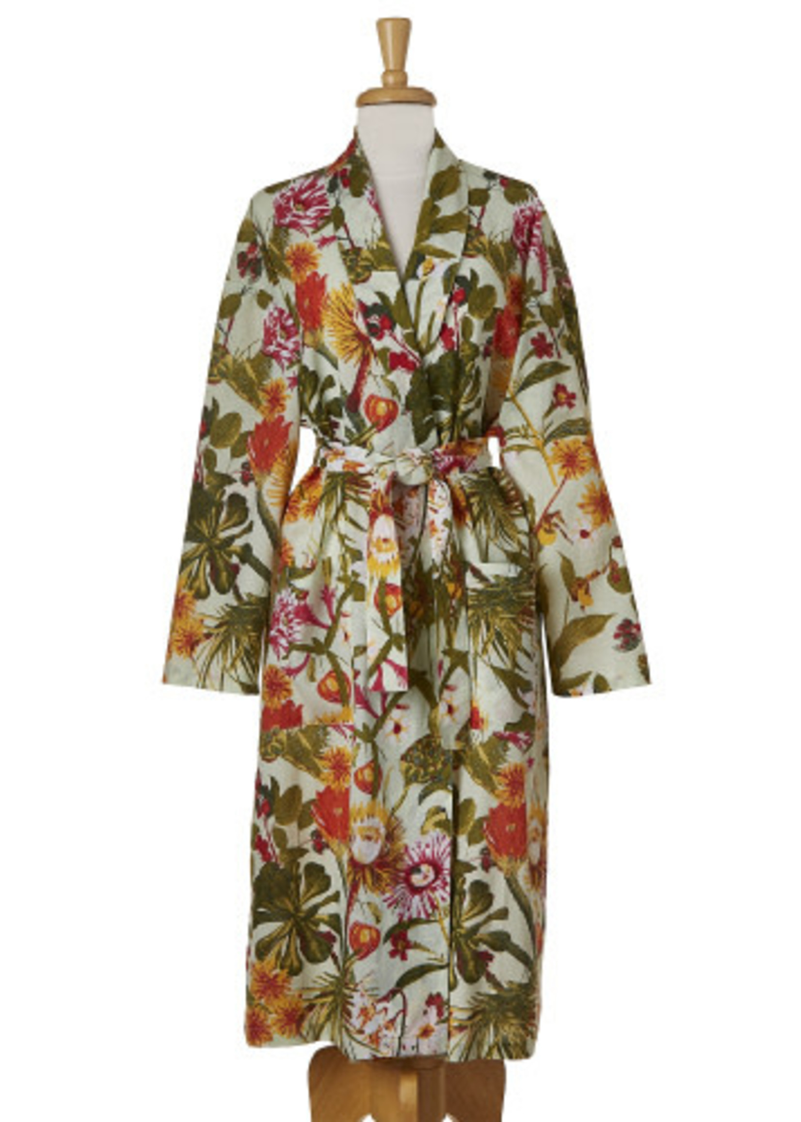 *O/S Cream with Multi Floral Robe-Design