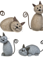 Ganz *Asstd Grey/Brown Cat Figurines-Ganz