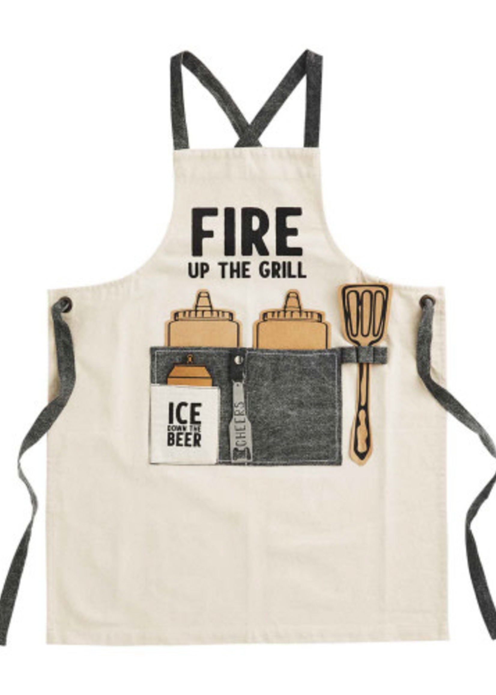 Mud Pie *Retro Grilling Apron Mud Pie-Design Home