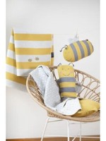 Fussenegger *28x36" Yellow/Grey Striped Juwel Bee Blanket  Fussenegger-Design