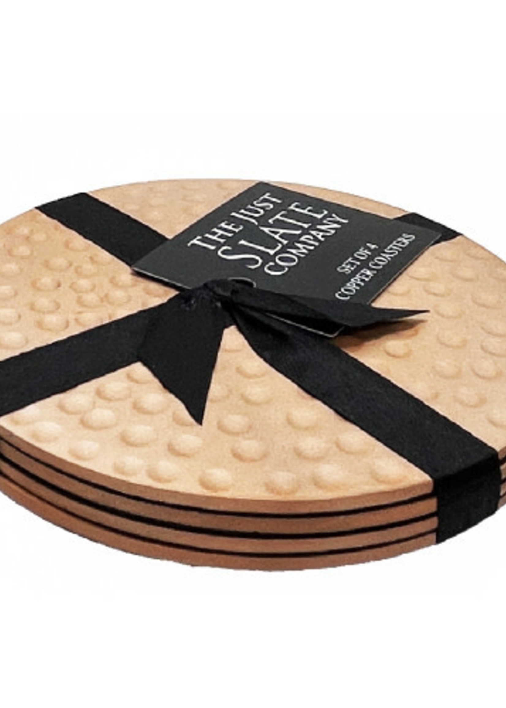 Selbrae House *s/4 Copper Coloured Hammered Coasters Selbrae-Design