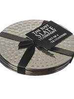 Selbrae House *s/4 Silver Coloured Hammered Coasters Selbrae-Design