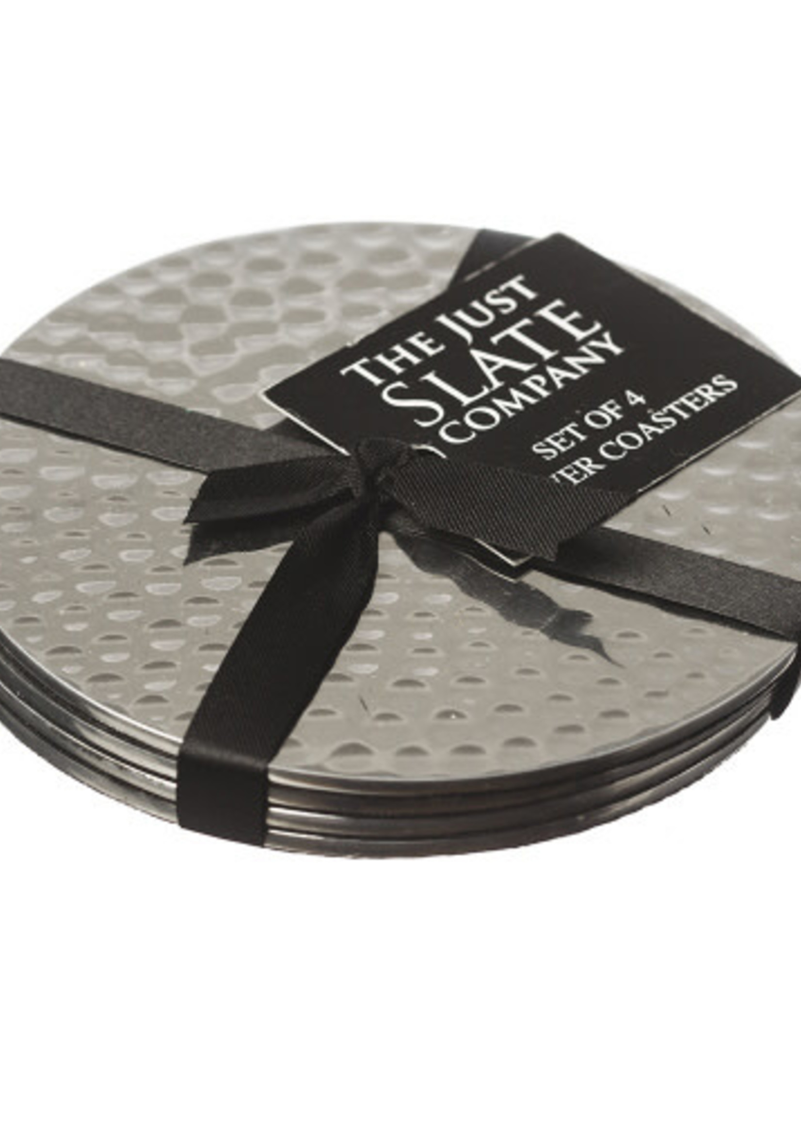 Selbrae House *s/4 Silver Coloured Hammered Coasters Selbrae-Design