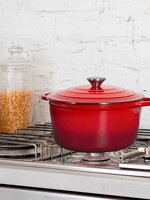 Adamo Imports *11.5" Red Enamel Dutch Oven-Adamo