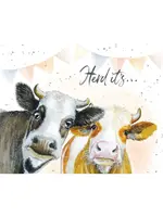 Bella Flor *Herd It's Two Cows Birthday Card-Bella Flor