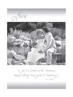 Bella Flor *Bride and Groom Kissing on Bench Wedding Card-Bella Flor