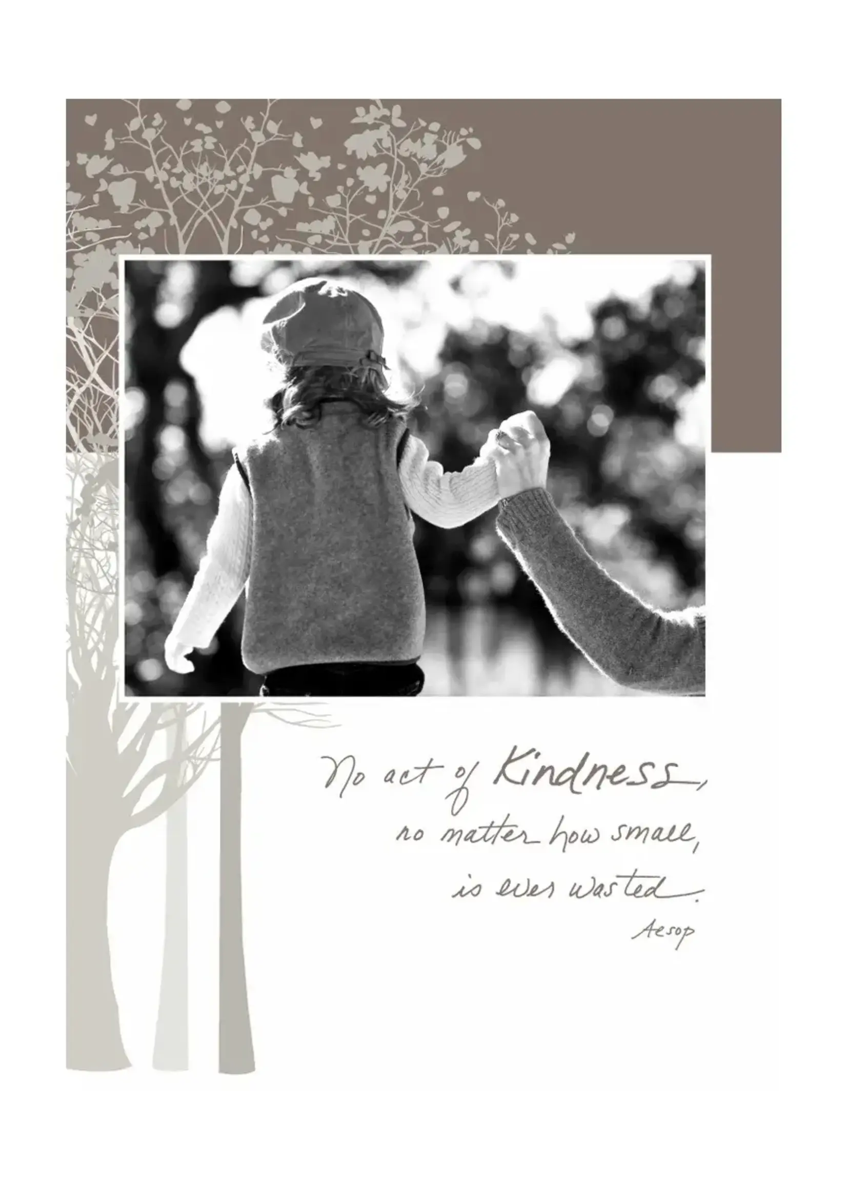 Bella Flor *Little Girl Holding Hand Thank You Card-Bella Flor