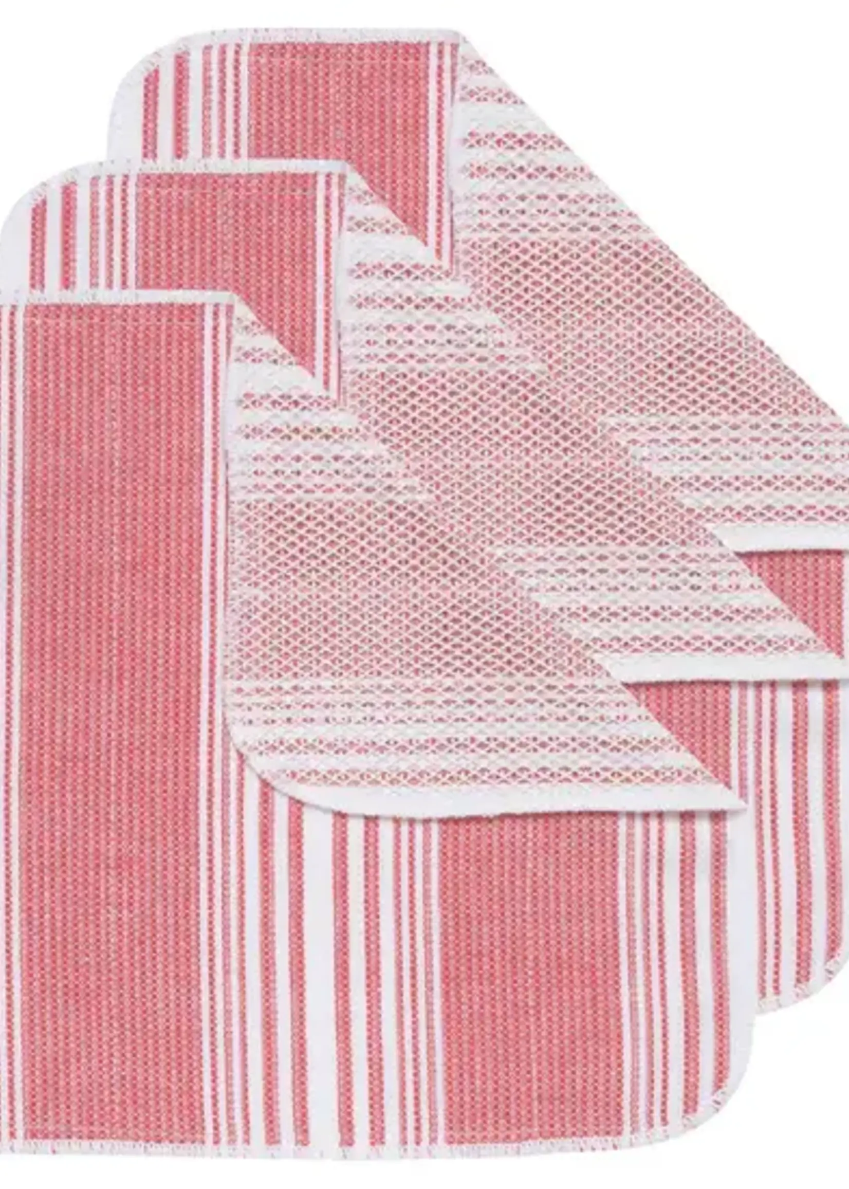 Now Designs *s/3 Red Scrub It Dish Cloths-Danica