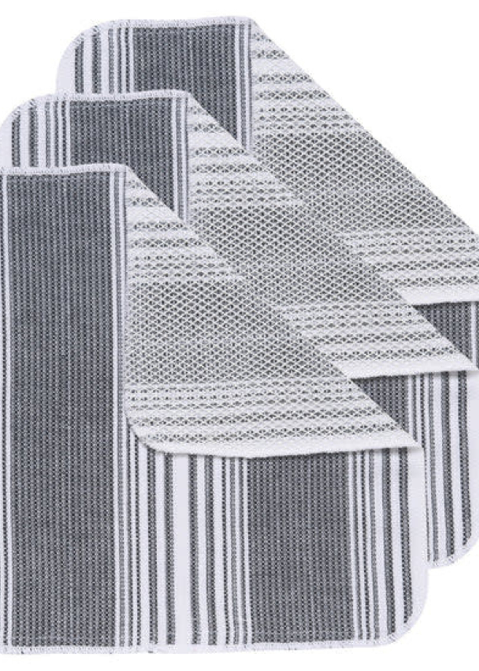 Now Designs *s/3 Black Scrub It Dish Cloths-Danica