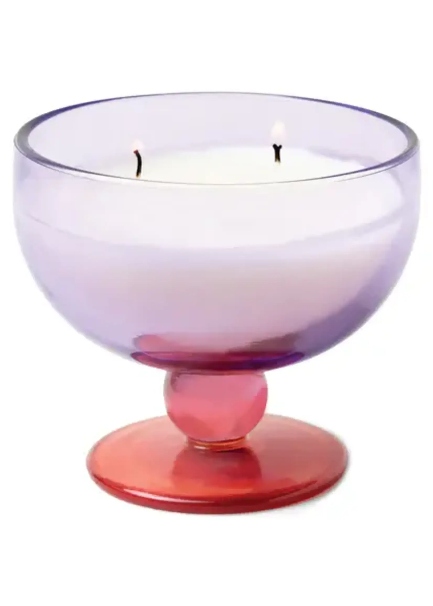 Paddy Wax *6oz Pepper Plum Candle in Re-useable Pink/Purple Goblet Paddy Wax-Design