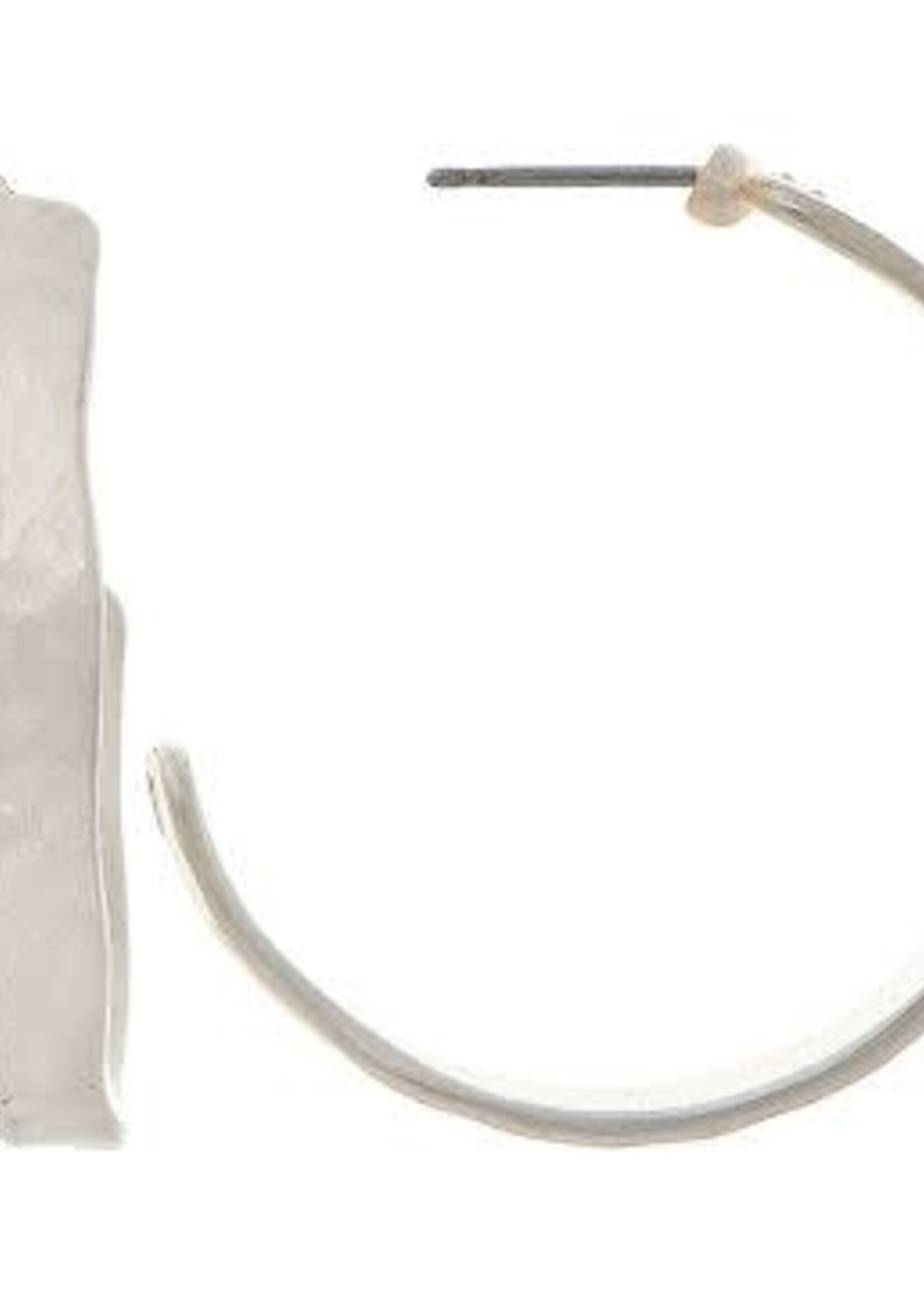 Rain Jewellery *Matte Silver Crystal Strip Hoop Earring-Rain