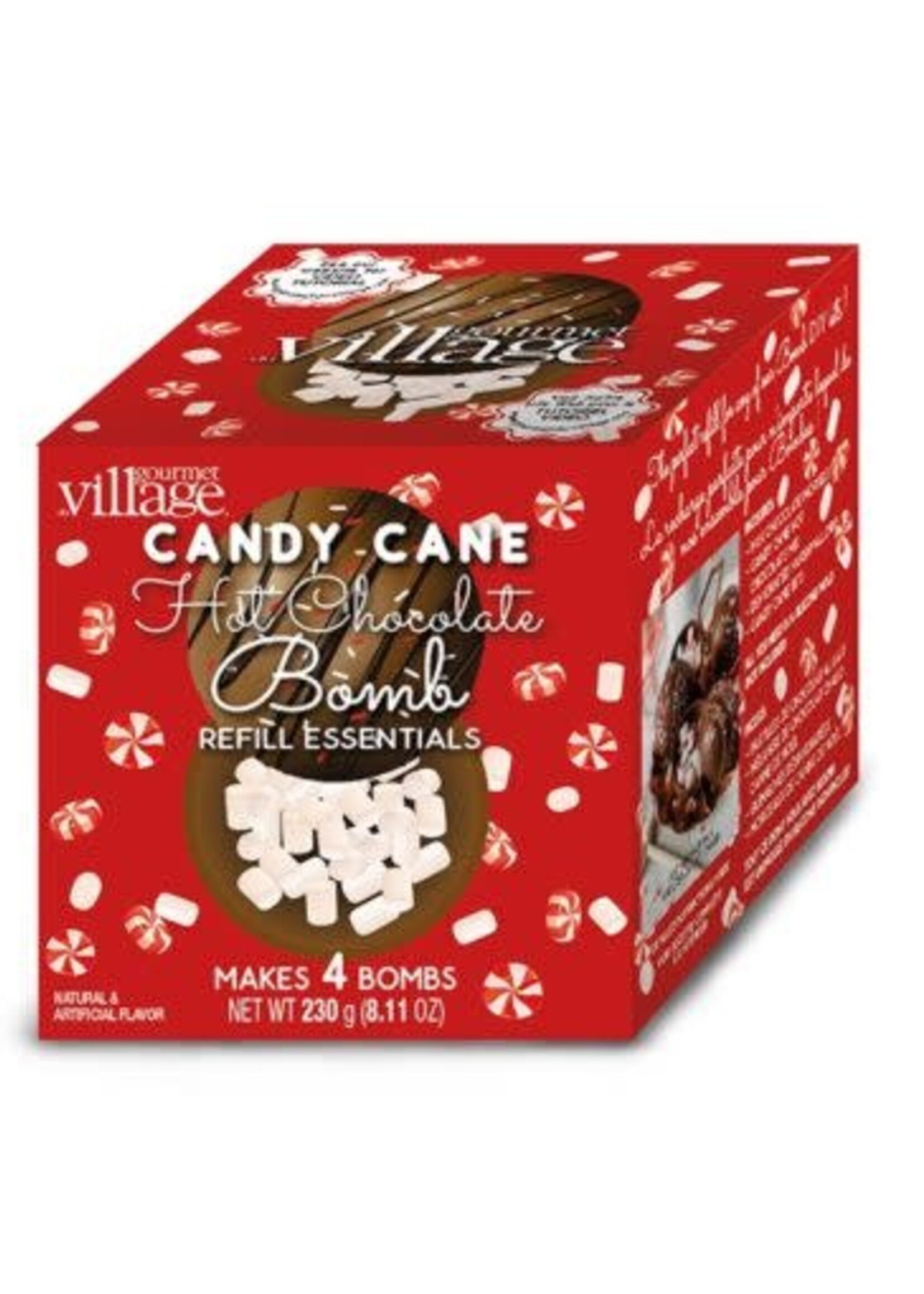 Gourmet du Village *Candy Cane Hot Chocolate Bomb Refill Box-Gourmet