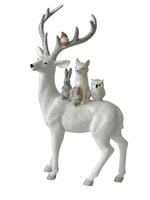 Ganz *16" White Deer w/Animals on Back-Ganz*