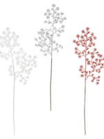 Ganz *31" White/Silver/Red Flower Pick-Ganz*