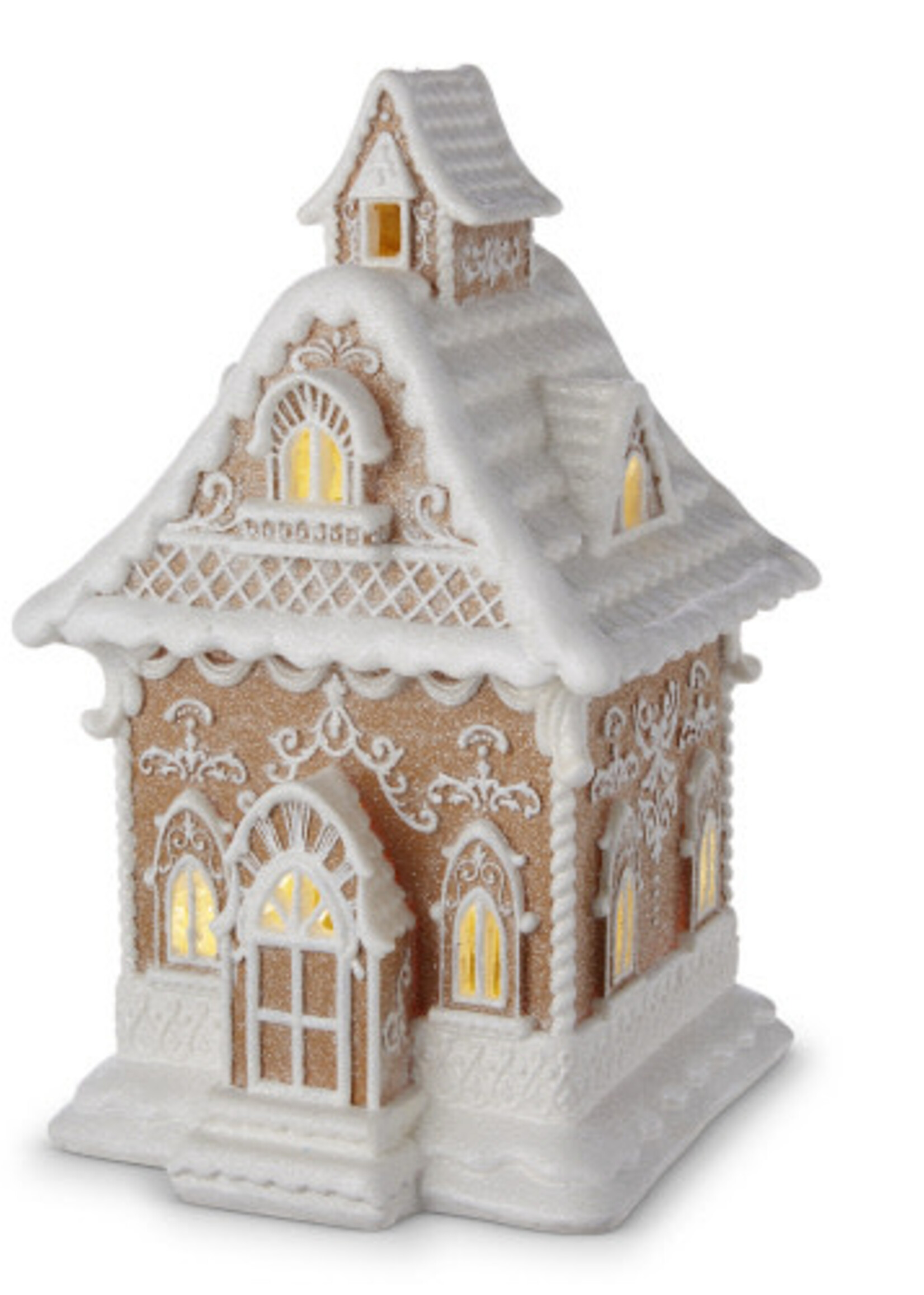Raz *13" White Icing Lighted Gingerbread House RAZ-Design*