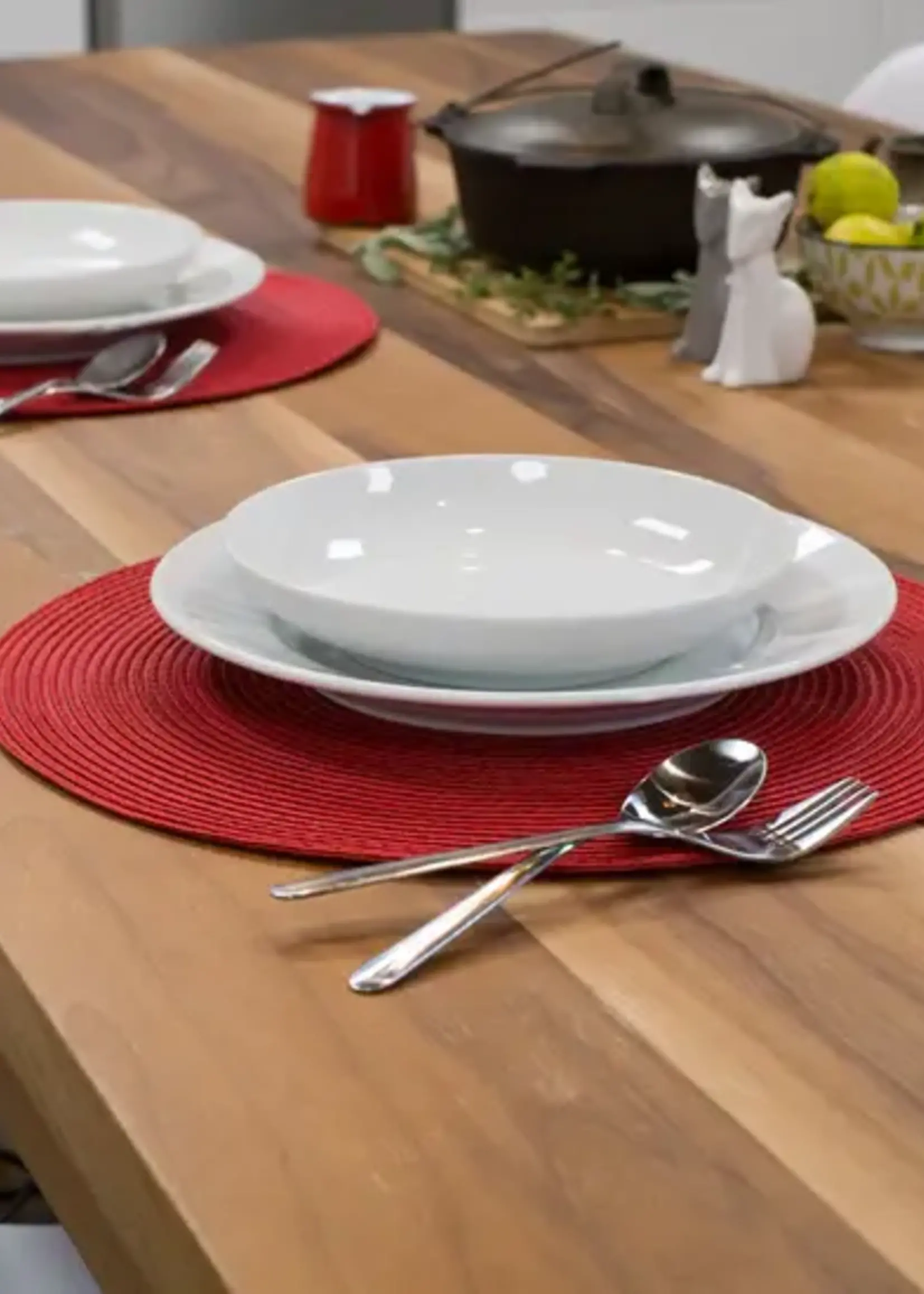 Danica *Red Round Placemat-Danica
