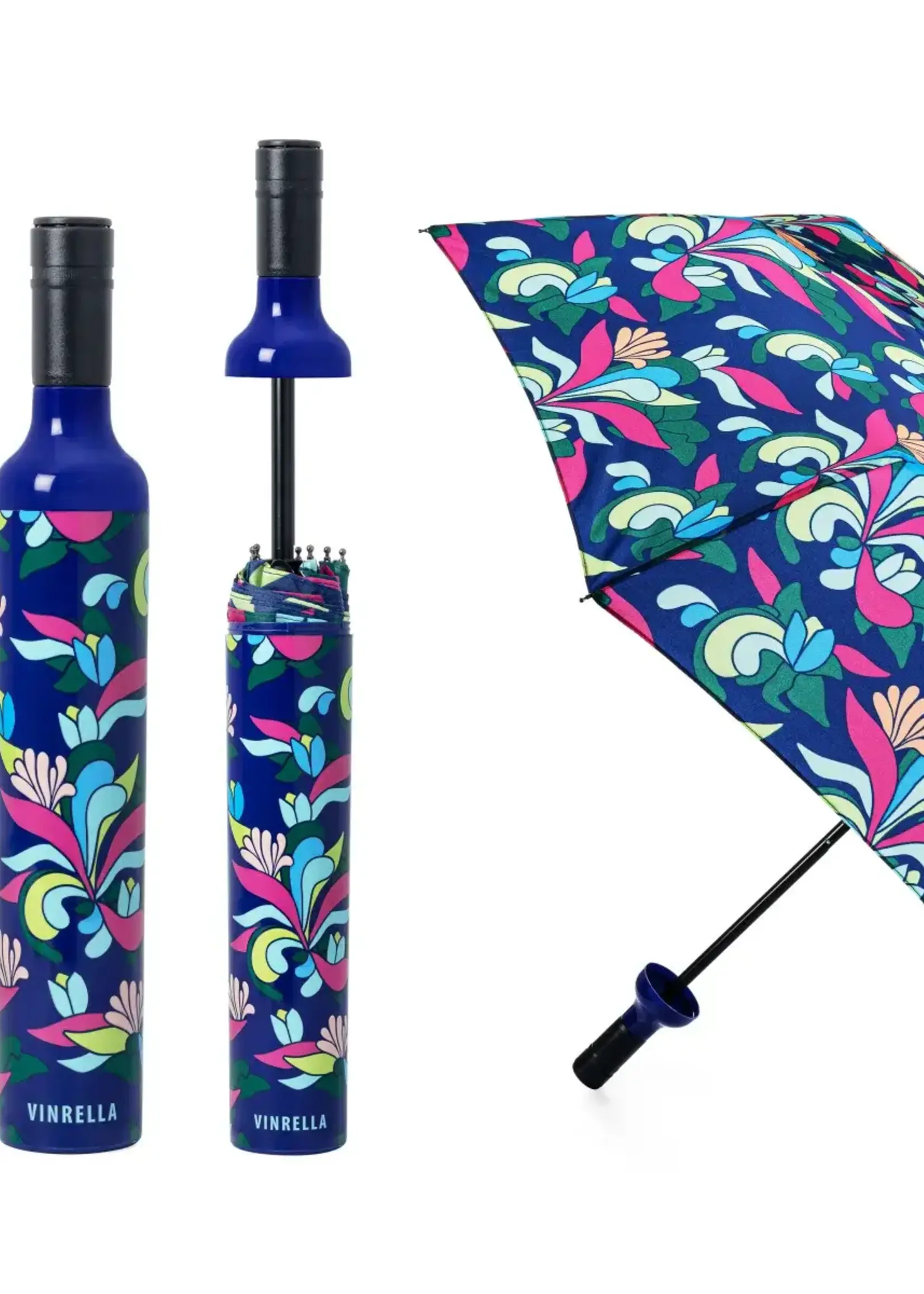 Bella Flor *Emmeline Blue Floral Water Bottle Umbrella-Bella Flor