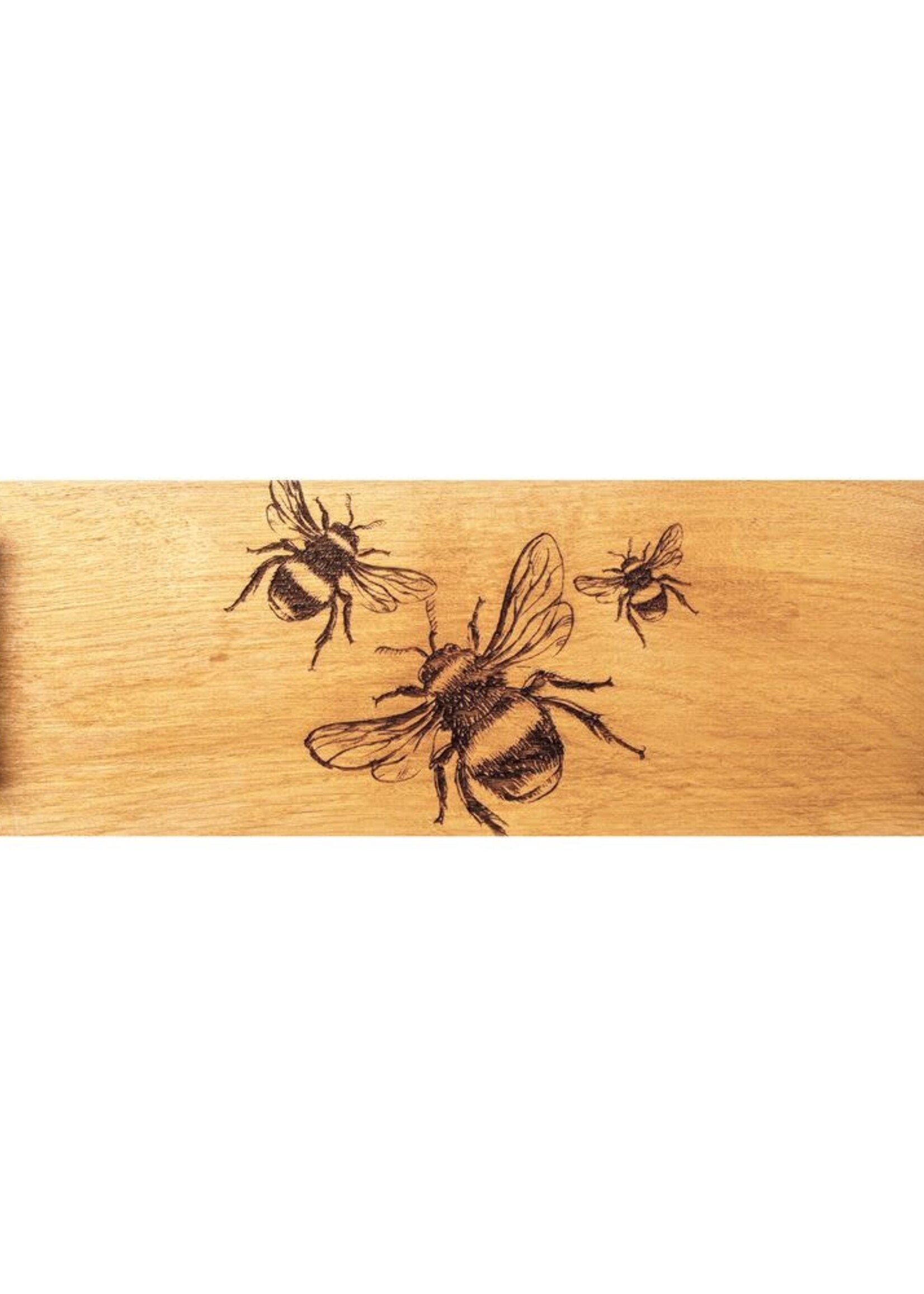 Selbrae House *Bee Oak Tray w/Black Handles-Design