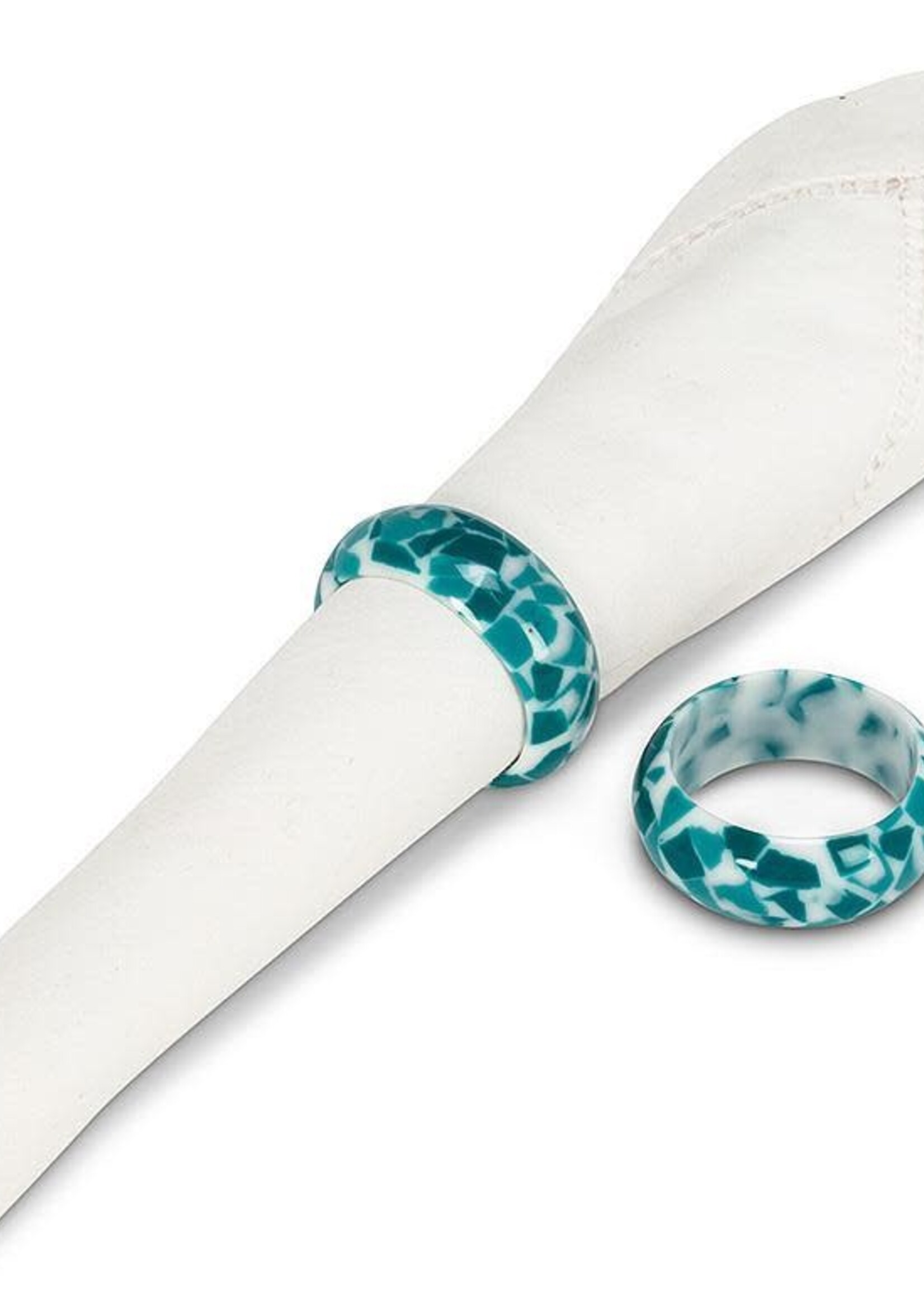 Abbott *Turquoise Chunk Acrylic Napkin Ring-Abbott*