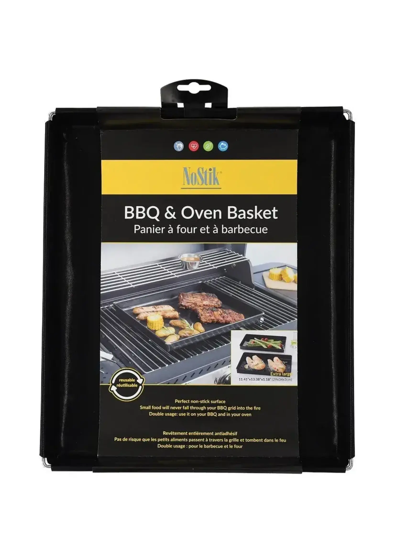 Nostik *11x14" Non-Stick BBQ Basket-Port-Style