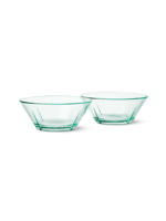 Rosendahl *2pc Clear Green Recycled Glass Bowls-Rosendahl