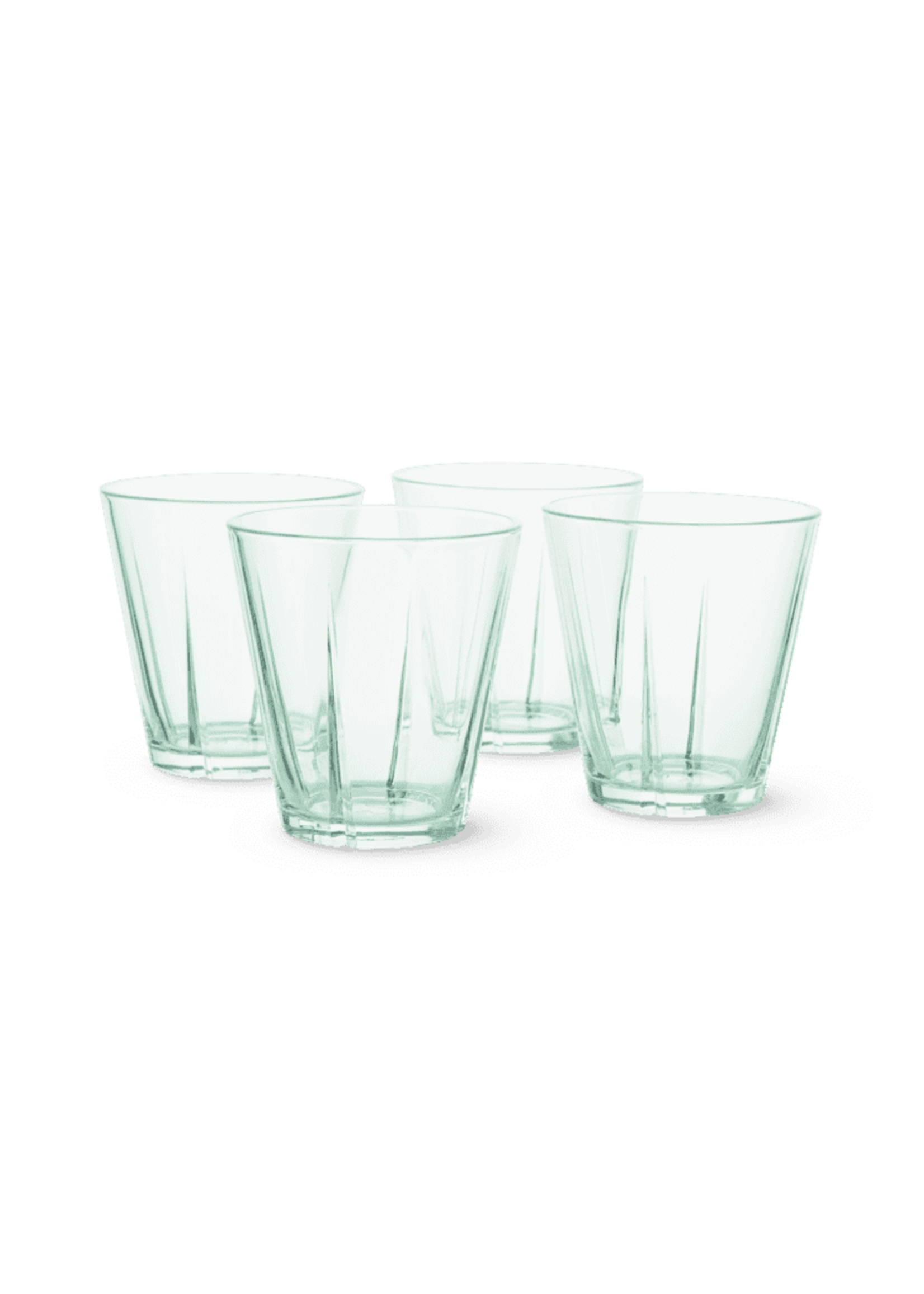 Rosendahl *4pc 8.8oz Clear Green Recycled Old Fashioned Glasses-Rosendahl