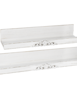 Ganz *sm White Carved Scroll Shelf-Ganz