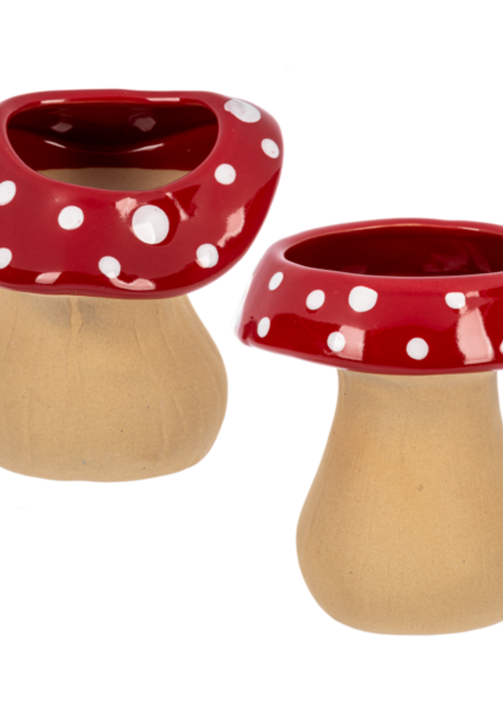 Ganz *Red Polka Dot Mushroom Planter-Ganz